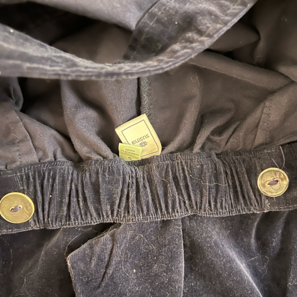 Susina Wide Leg Blue Velvet Jumpsuit/Overalls! - Picture 5 of 5